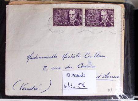 1900-56 Divers dont collection de timbres oblitérés