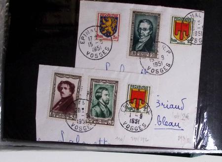 1900-56 Divers dont collection de timbres oblitérés