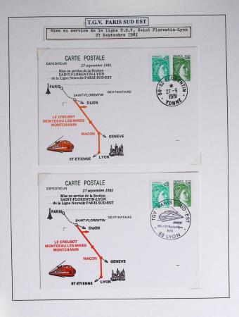 1849-1990 Lot principalement constitué de pages d'exposition