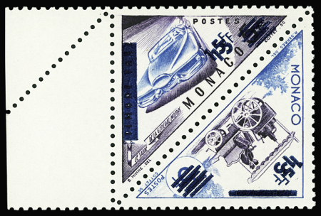 N°461/462a 15f sur 5f bleu clair et violet variété