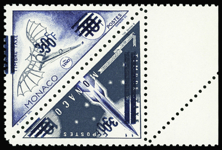 N°467/468a 30f sur 10f outremer et gris-bleu variété