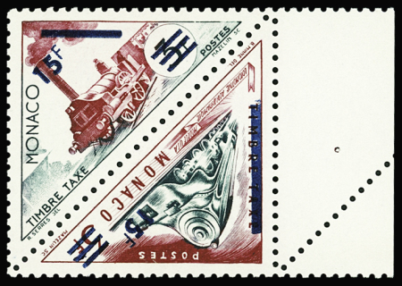 Non émis : N°455/456 avec surcharge 15F en bleu, bdf,