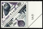 N°453/472 et PA 61/62 avec surcharge inversée bleue