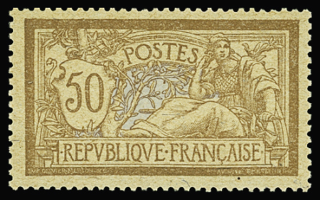 N°120d 50c brun et gris, papier GC, neuf **, très bien