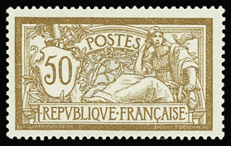 N°120 50c brun et gris, neuf **, bien centré, TB. Signé