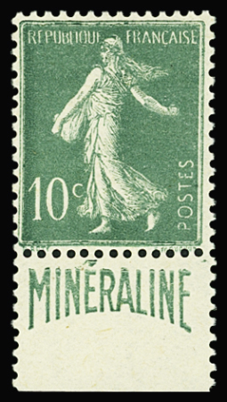 N°188A 10c vert Minéraline, bas de carnet, neuf **,