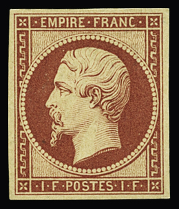 N°18d 1f carmin, réimpression de 1862, neuf *, TB