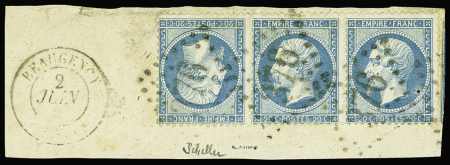 N°22b Tête-bêche dans une bande de trois, obl. GC 376