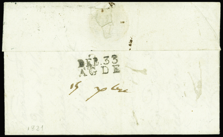 MP "Deb 33 Agde" (1821 - ind 22). TB
