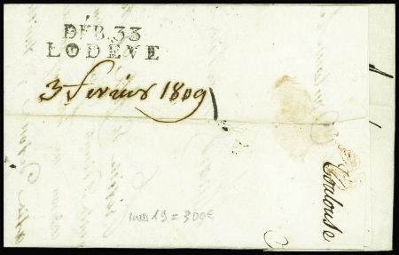 MP "Deb 33 Lodève" (1809), ind 19. Jolie pièce