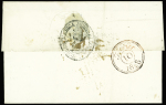 Cachet rect d'essai "Montpellier 33 10 février 1828" ind 22