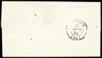 N°1 10c bistre-jaune OBL grille + cursive "33 Vias"