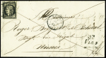 N°3 OBL grille + cursive "33 Vias" + T15 Béziers (1849), ind 28. RR et TB
