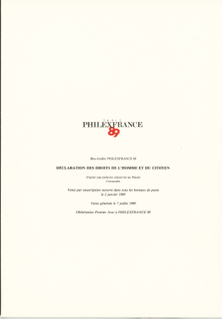 N°11 Déclaration des Droits de l'homme, épreuve de