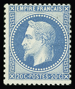 N°29B 20c bleu, neuf *, TB