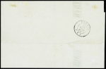 GENEVE N°11 1c olive, sur imprimé (partiel) de Genève