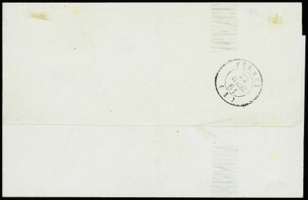 GENEVE N°11 1c olive, sur imprimé (partiel) de Genève