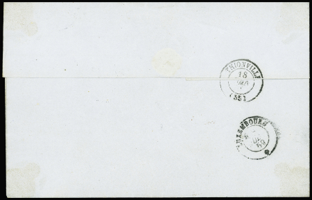 LUXEMBOURG N°16 obl. roulette de gros points sur lettre