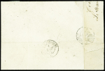 N°11 1c olive obl. PC sur lettre de Le Mans, Sarthe,