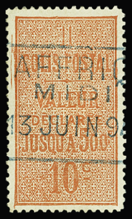 N°2 10c rouge obl., TB.