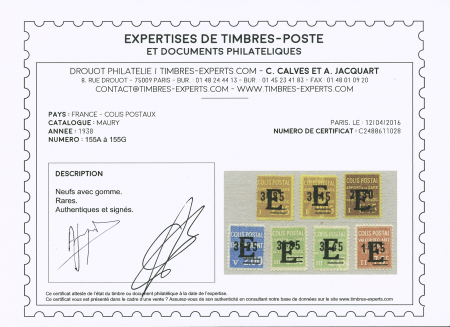 N°186A/186G, neufs avec gomme **/*, rare, TB. Tous