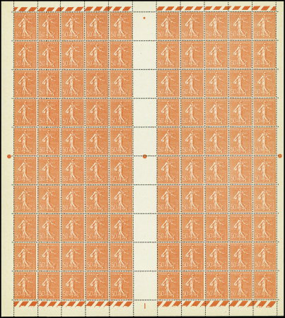 N°199n Semeuse lignée 50c rouge, FAUX de Marseille