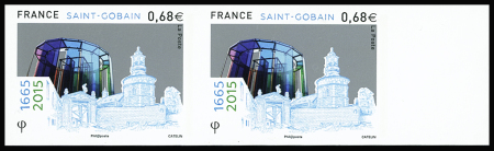 N°4984a 0.68€ Saint Gobain, variété non dentelé accidentel