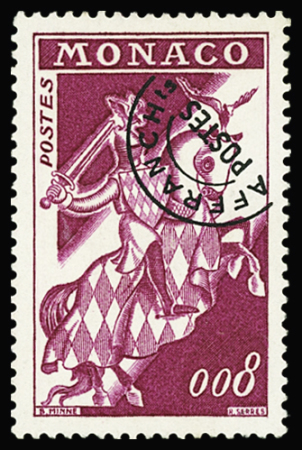 PREOBLITERES N°19a 8c lilas-rose, variété surcharge