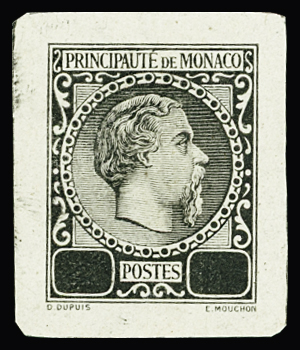 Charles III épreuve en noir sans valeur, non dentelé,