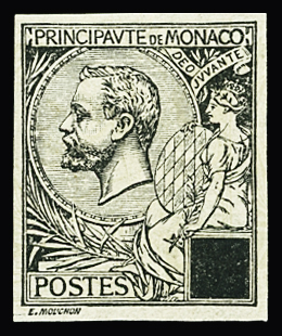 Prince Albert Ier, essai en noir sans valeur dans le