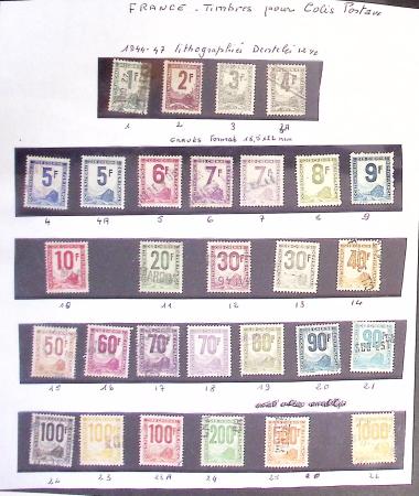 COLIS-POSTAUX 1901-1960, Jolie collection en un album