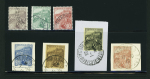N°27 à 33 Série complète de 7 valeurs, obl. propre,
