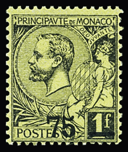N°71 variété une barre de surcharge au lieu de deux,