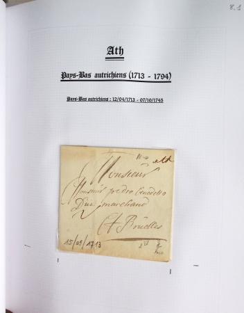 1665-1830 Collection d'histoire postale spécialisée