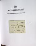 1665-1830 Collection d'histoire postale spécialisée