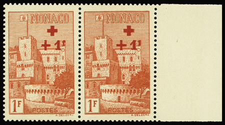 N°208a variété croix cassée en paire tenant à normal,