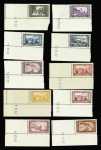 N°119/134 série complète en coin de feuille daté, neuf