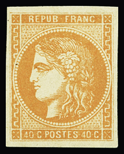 N°48 40c orange, neuf *, TB. Signé A.Brun, Calves
