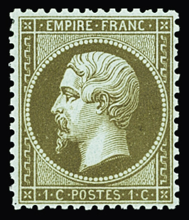 N°19b 1c mordoré, bon centrage, neuf *, TTB
