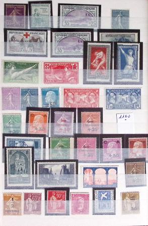 1862-1953, Ensemble intéressant de timbres de France