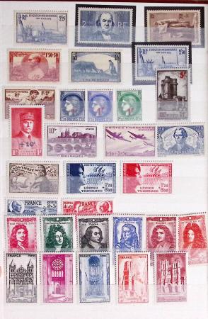 1862-1953, Ensemble intéressant de timbres de France