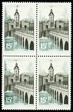N°1106 15f Le Quesnois, variété couleur verte et légende