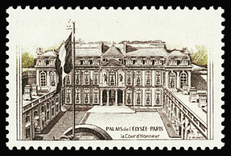 N°1126a 10f Palais de l'Elysée, variété sans légende