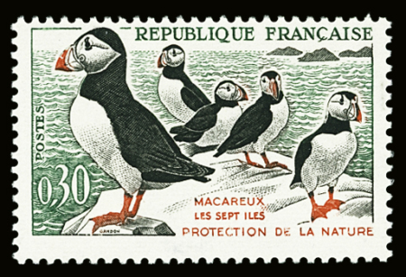 N°1274d variété sans la couleur bleue, neuf **, TB.