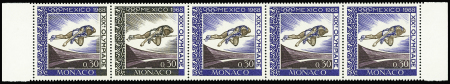 N°737 variété un timbre marron au lieu de violet dans