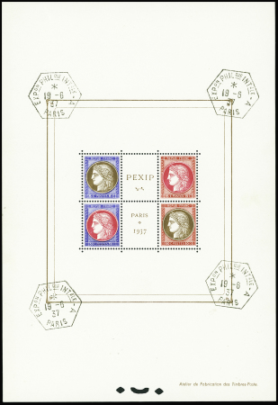N°3 obl. cad de l'exposition 19/06/37 en dehors des