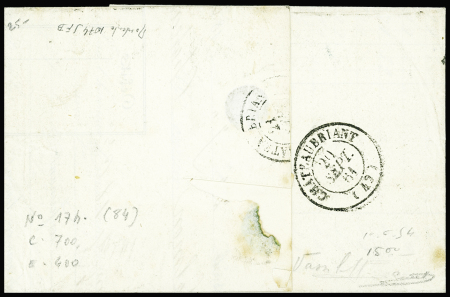 N°17Bd 80c groseille sur lettre pour Châteaubriant