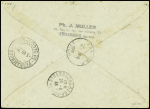 Zeppelin : n°207 + 263 + PA6 OBL Strasbourg (29.6.33) sur lettre recommandée pour Pernambouc avec cachet rect bleu "1933 Luftschiff graf Zeppelin 3 sudamerikafahrt"