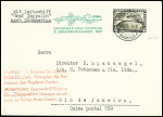 Allemagne PA42 4M noir polarfahrt (cote 850€) OBL 17.10.1931 sur lettre pour Rio de Janeiro avec cachet illustré vert du 3e sudamerikafahrt 1931. TB