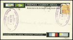 Mission Roig vol de retour Recife Rio - Brésil n°171 OBL CAD violet ovale "Serviço postal aereo Brasil" (9 mars 1925) sur env. illustrée voyage d'études Latécoère